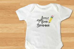 A Charming Addition to Your Embroidery Collection: Little Mister September Pencil Applique