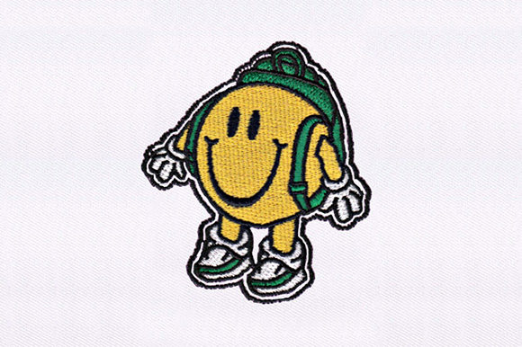 Backpack Smiling Emoji: A Versatile Embroidery Design for Holiday & Seasonal Goods