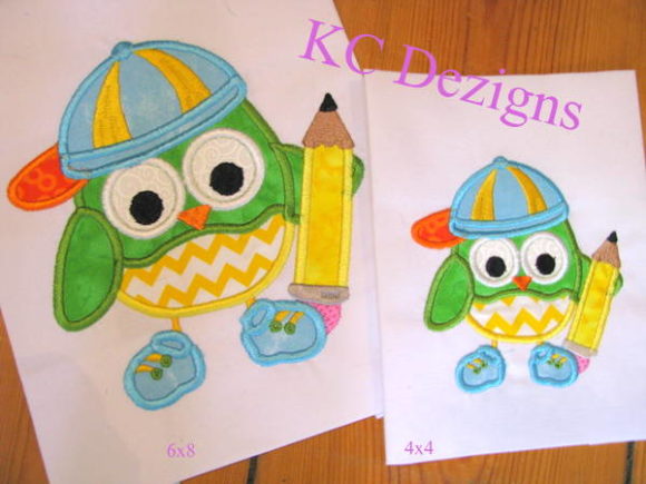 Boy Owl with Pencil: A Back to School Embroidery Gem