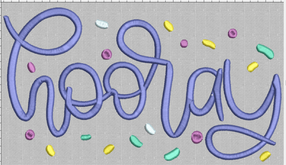 Hooray: A Festive Embroidery Design for Everyday Joy
