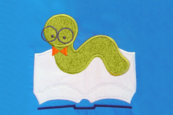 Nerdy Bookworm Applique: A Charming Addition to Seasonal Embroidery Collections