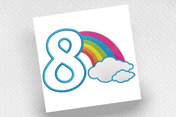 Rainbow Birthday Number Eight Review