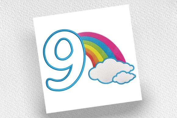 Rainbow Birthday Number Nine Design Review