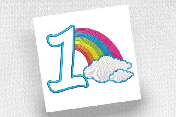 Rainbow Birthday Number One Embroidery Review