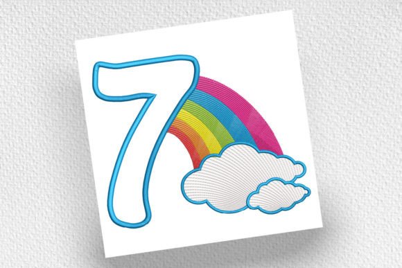 Rainbow Birthday Number Seven Review
