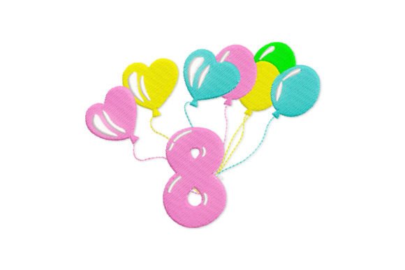 Review: Birthday Number 8 Embroidery Design