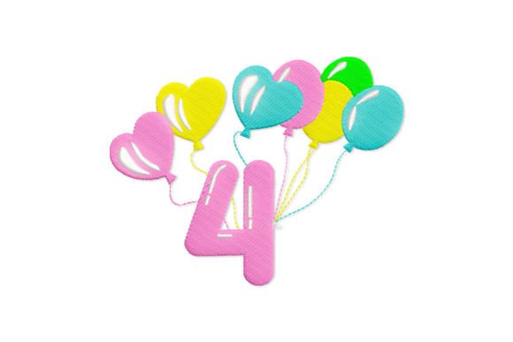 Reviewing the Birthday Number 4 Embroidery Design