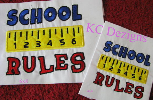 School Rules: A Fresh Back to School Embroidery Pick