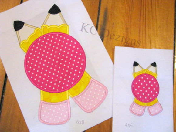 Two Pencil Split Monogram: A Fresh Back to School Embroidery Design