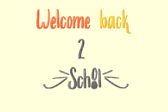 Welcome Back to School Embroidery Design Review